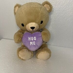 Brown Teddy Bear with Purple Heart